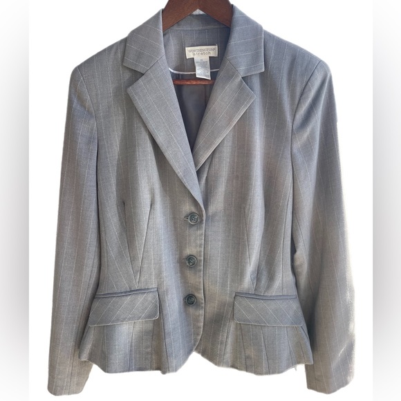 Worthington Jackets & Blazers - Worthington Women's Size 10 Blazer Pinstripe Gray Jacket